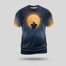 Spooky Ghost Harvest Moon Night Sky Aop Tshirt