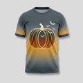 Geometric Scandinavian Pumpkin Shadow Bat Aop Tshirt