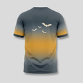 Geometric Scandinavian Pumpkin Shadow Bat Aop Tshirt
