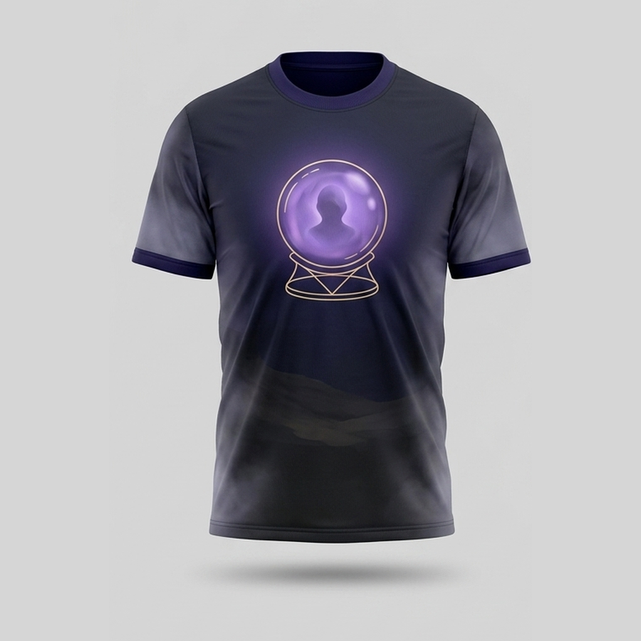 Glowing Crystal Ball Phantom Orb Aop Tshirt