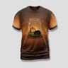 Black Cat Pumpkin Terrarium Glass Jar Aop Tshirt