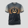 Uncanny Grinning Mouth Surreal Pumpkin Aop Tshirt